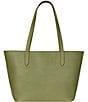 Gigi New York Teddie Leather Tote Bag, Color:Sage - Image 1