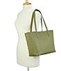 Gigi New York Teddie Leather Tote Bag, Color:Sage - Image 4