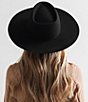 Gigi Pip Dakota Triangle Crown Wool Hat, Color:Black - Image 3