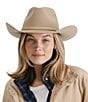 Gigi Pip Dean Rancher Leather Buckle Band Wool Cowboy Hat, Color:Tan - Image 2