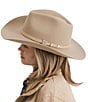 Gigi Pip Dean Rancher Leather Buckle Band Wool Cowboy Hat, Color:Tan - Image 3