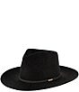 Gigi Pip Rowan Wide Brim Wool Fedora Hat, Color:Mix Charcoal - Image 1