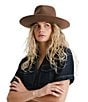 Gigi Pip Rowan Wide Brim Wool Fedora Hat, Color:Chocolate - Image 3