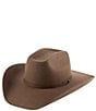 Gigi Pip Shane Wool Cowboy Hat, Color:Chocolate - Image 1