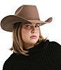 Gigi Pip Shane Wool Cowboy Hat, Color:Chocolate - Image 2