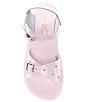Color:Shiny Pink - Image 5 - Girls' Sun-San Sweetheart Water Friendly Leather Sandals (Youth)
