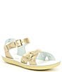 Color:Gold - Image 1 - Girls' Sun-San Sweetheart Sandals (Youth)