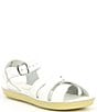 Color:White - Image 1 - Girls' Swimmer Water-Friendly Leather Sandals (Youth)