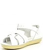 Color:White - Image 4 - Girls' Swimmer Water-Friendly Leather Sandals (Youth)