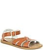 Color:Tan - Image 1 - Girls' Saltwater by Hoy The Original Leather Water Friendly Sandals (Infant)