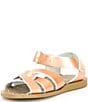 Color:Rose Gold - Image 4 - Girls' Salt Water by Hoy The Original Water Friendly Leather Sandals (Toddler)