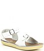 Color:White - Image 1 - Girls' Sun-San Surfer Water Friendly Leather Sandals (Youth)