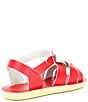 Color:Red - Image 2 - Girls' Sun-San Sandal by Hoy Swimmer Leather Water Friendly Sandals (Infant)