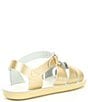 Color:Gold - Image 2 - Girls' Sun-San Sandal by Hoy Swimmer Water-Friendly Leather Sandals (Toddler)