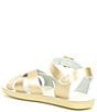 Color:Gold - Image 3 - Girls' Sun-San Sandal by Hoy Swimmer Water-Friendly Leather Sandals (Toddler)