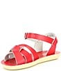 Color:Red - Image 4 - Girls' Swimmer Water-Friendly Leather Sandals (Toddler)