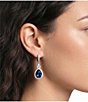 Givenchy Blue Stone Crystal Drop Earrings - Image 2