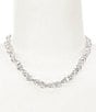 Color:Silver - Image 1 - Crystal Cluster Collar Necklace