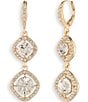 Givenchy Crystal Double Drop Earrings - Image 1