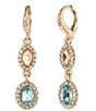 Givenchy Crystal Double Drop Earrings - Image 1