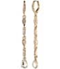 Givenchy Crystal Linear Earrings, Color:Gold - Image 1