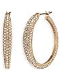 Givenchy Crystal Pave Hoop Earrings - Image 1