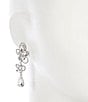 Givenchy Crystal Petal Statement Linear Earrings, Color:Crystal White - Image 2