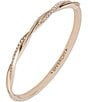 Givenchy Crystal Twisted Hinge Bangle Bracelet - Image 1