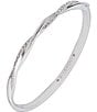 Givenchy Crystal Twisted Hinge Bangle Bracelet - Image 2