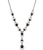 Givenchy Crystal Y Necklace, Color:Jet - Image 1