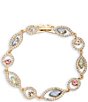 Givenchy Gold Tone Crystal Flex Line Bracelet - Image 2