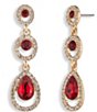 Givenchy Gold Tone Linear Earrings - Image 2