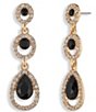 Givenchy Gold Tone Linear Earrings - Image 1