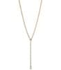 Givenchy Gold Tone Long Y Necklace, Color:Gold/Crystal - Image 1