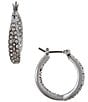 Givenchy Pave Crystal Hoop Earrings - Image 1