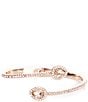 Color:Rose Gold - Image 1 - Pear Bypass Cuff Bracelet