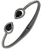 Givenchy Pear Stone Cuff Bracelet, Color:Jet - Image 1