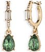 Givenchy Pear Stone Hoop Drop Earrings - Image 2