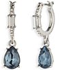 Givenchy Pear Stone Hoop Drop Earrings - Image 1