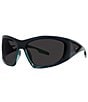 Color:Blue/Green - Image 1 - Unisex GIV CUT 67mm Geometric Sunglasses