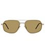 Givenchy Unisex Giv One 57mm Aviator Sunglasses, Color:Shiny Gold/Ochre - Image 2
