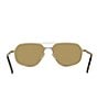 Givenchy Unisex Giv One 57mm Aviator Sunglasses, Color:Shiny Gold/Ochre - Image 6
