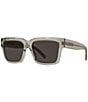 Color:Shiny Light Brown/Brown - Image 1 - Unisex GV Day 55mm Transparent Square Sunglasses