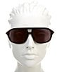 Givenchy Unisex GV One 55mm Aviator Sunglasses, Color:Shiny Black/Smoke - Image 2