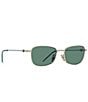 Givenchy Unisex GV Speed 53mm Geometric Sunglasses, Color:Light Gold/Green - Image 3