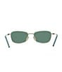 Givenchy Unisex GV Speed 53mm Geometric Sunglasses, Color:Light Gold/Green - Image 6