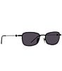 Givenchy Unisex GV Speed 53mm Geometric Sunglasses, Color:Shiny Black/Smoke - Image 3