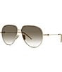 Givenchy Unisex GV Speed 60mm Mirrored Aviator Sunglasses, Color:Shiny Light Gold/Brown - Image 1