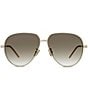 Givenchy Unisex GV Speed 60mm Mirrored Aviator Sunglasses, Color:Shiny Light Gold/Brown - Image 2