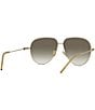 Givenchy Unisex GV Speed 60mm Mirrored Aviator Sunglasses, Color:Shiny Light Gold/Brown - Image 5